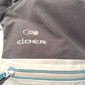 Amazing Eider white grey  ski board thermal control jacket sz 10